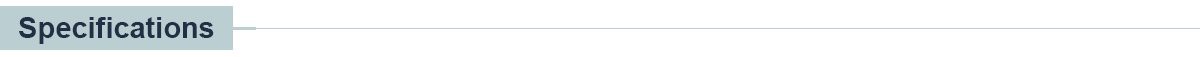 Specifications (1)