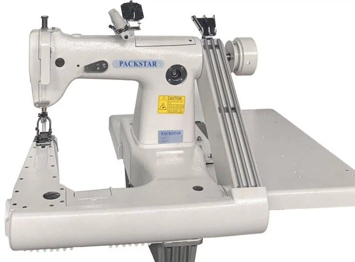 Three needle filter bag sewing machine